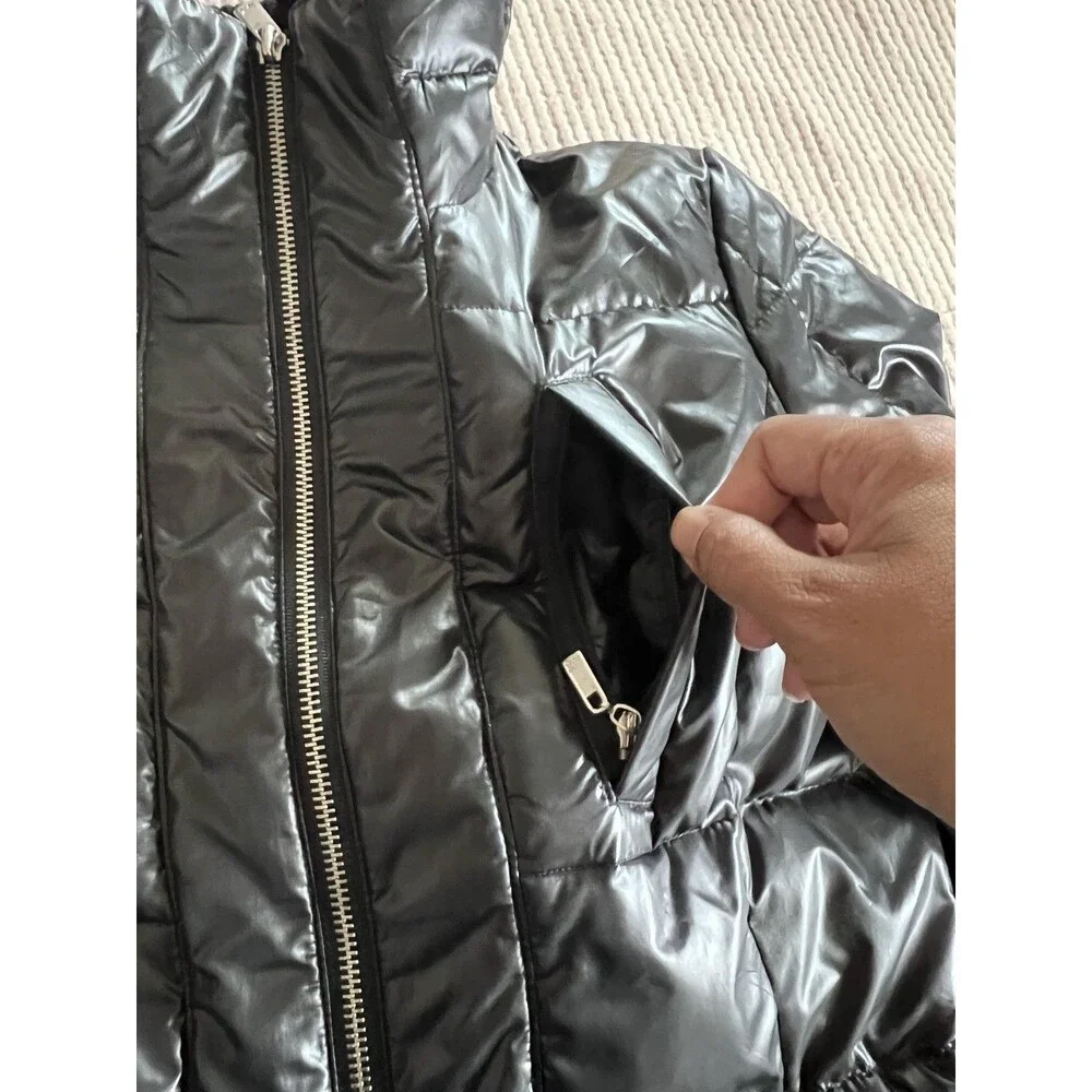 Michael‎ Michael Kors Jacket Womens Petite Petite Black Puffer Quilted Down Coat